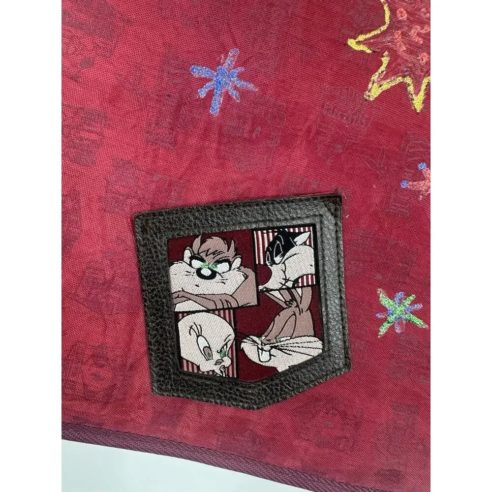 Looney Tunes Tweety Taz Bugs Bunny Silvestor Trapper Keeper Style Zippered